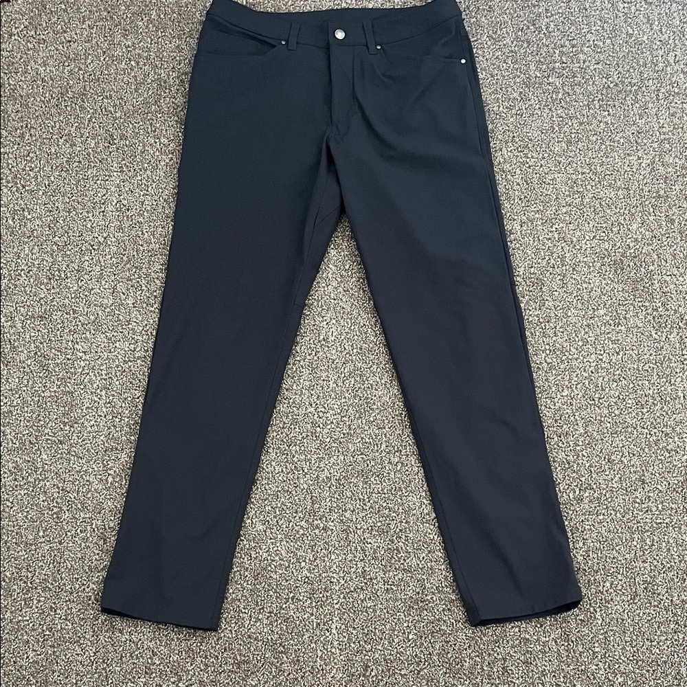 Black Straight-Leg Pants